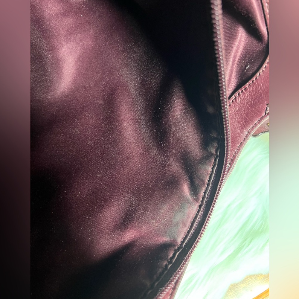 Coach Dark Red Leather Shoulder Bag - Picture 9 of 12